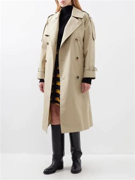 burberry gabardine coat beige|Long Castleford Trench Coat in Beige .